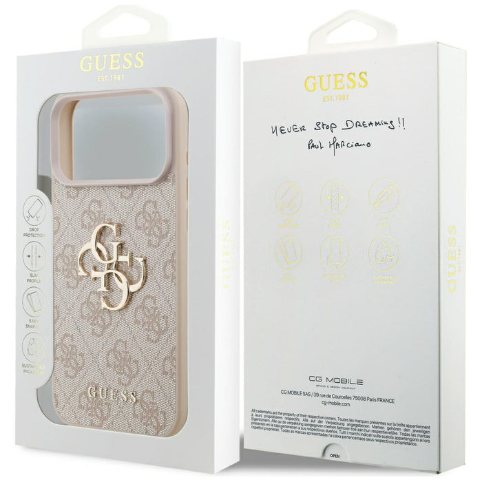 Guess 4G Big Logo Case for iPhone 17 Pro Max - Pink