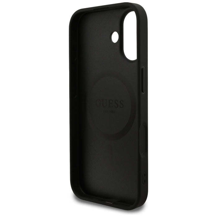 Guess Grained Ring MagSafe case for iPhone 17 - black