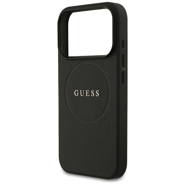 Guess Grained Ring MagSafe case for iPhone 17 Pro - black