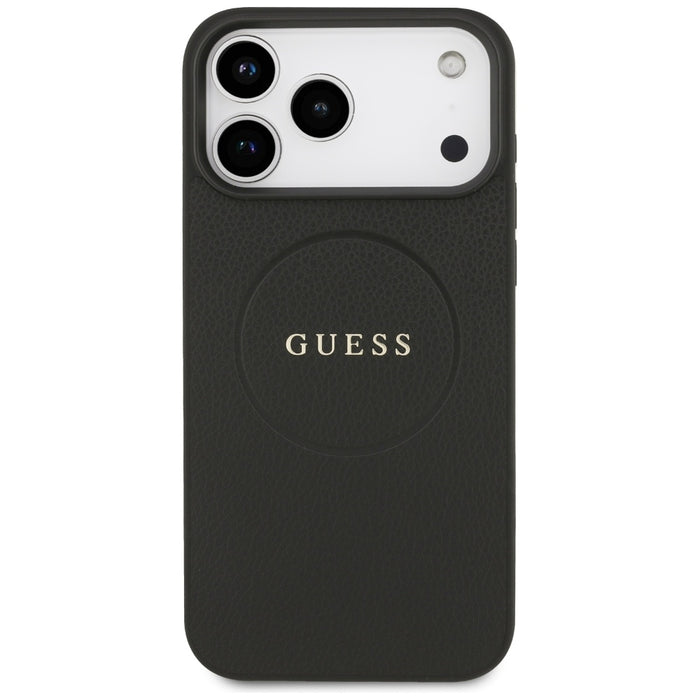 Guess Grained Ring MagSafe case for iPhone 17 Pro Max - black