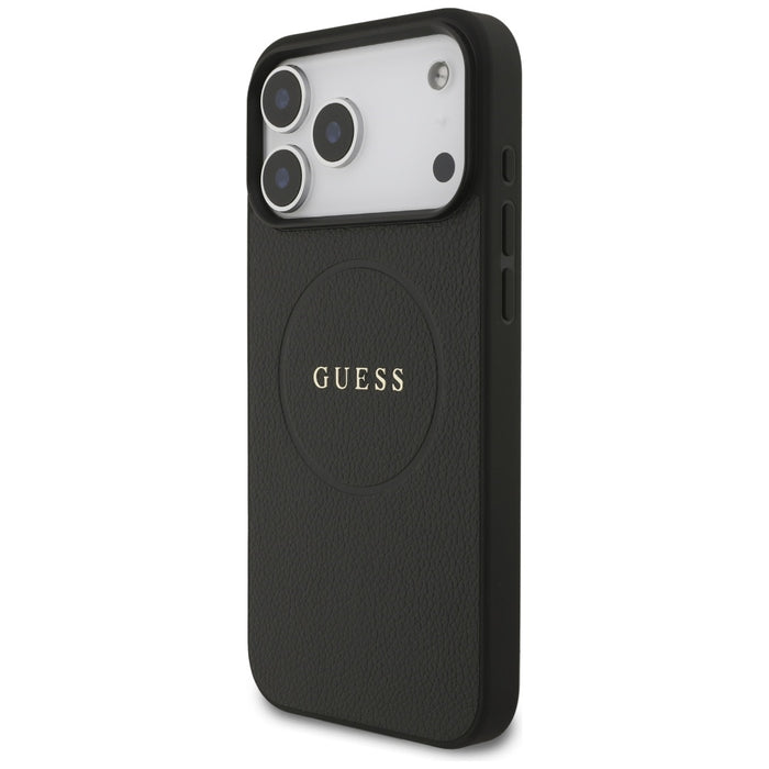 Guess Grained Ring MagSafe case for iPhone 17 Pro Max - black