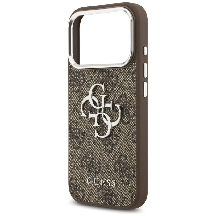Guess 4G Big 4G Classic Logo case for iPhone 17 Pro brown - silver
