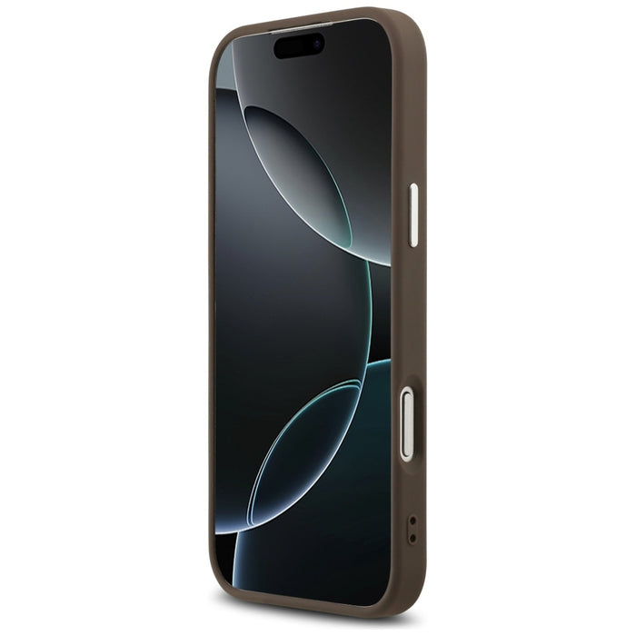 Guess 4G Big 4G Classic Logo Case for iPhone 17 Pro Max Brown - Silver