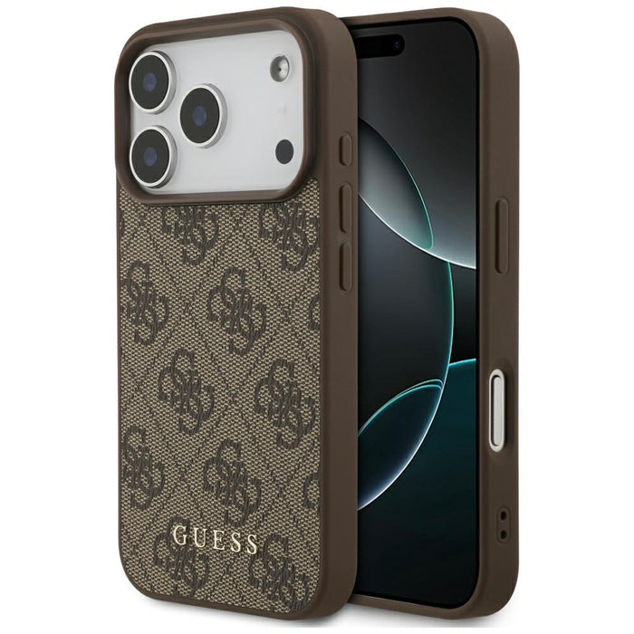 Guess 4G Classic Case for iPhone 17 Pro - Brown