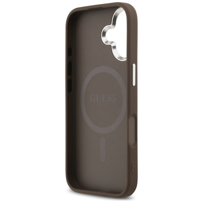 Guess 4G Classic Logo MagSafe case for iPhone 17 - brown