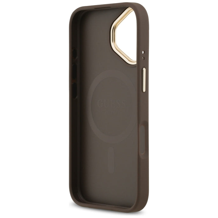 Guess 4G PU Classic Logo MagSafe Case for iPhone 17 - Brown