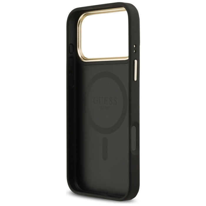 Guess 4G PU Classic Logo MagSafe case for iPhone 17 Pro Max - black
