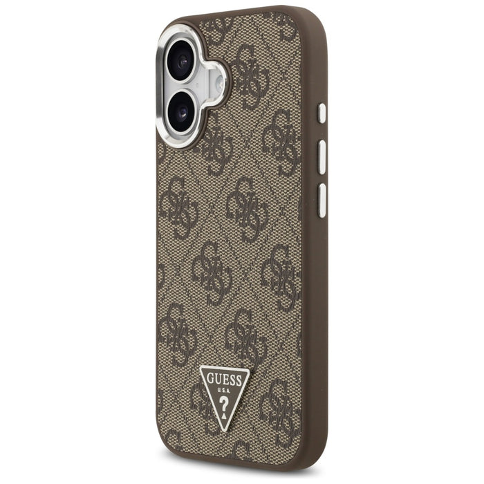 Guess 4G Triangle Logo MagSafe case for iPhone 17 - brown