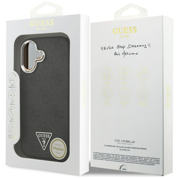 Guess 4G Triangle Logo MagSafe case for iPhone 17 - black