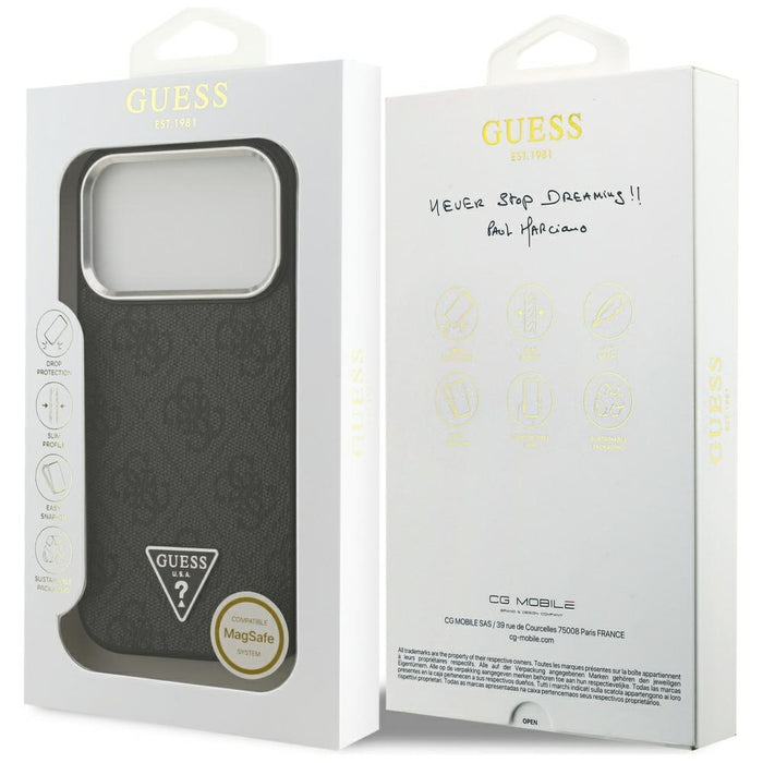 Guess 4G Triangle Logo MagSafe case for iPhone 17 Pro - black
