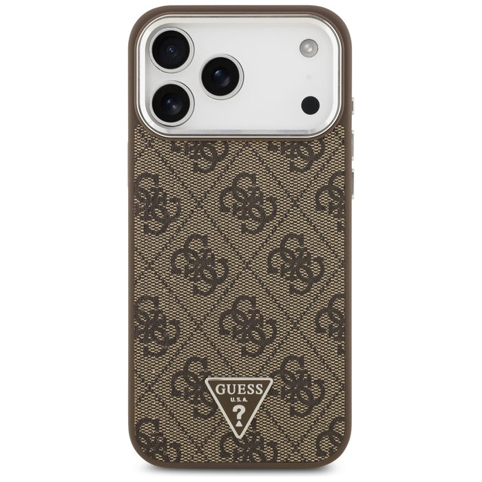 Guess 4G Triangle Logo MagSafe case for iPhone 17 Pro Max - brown