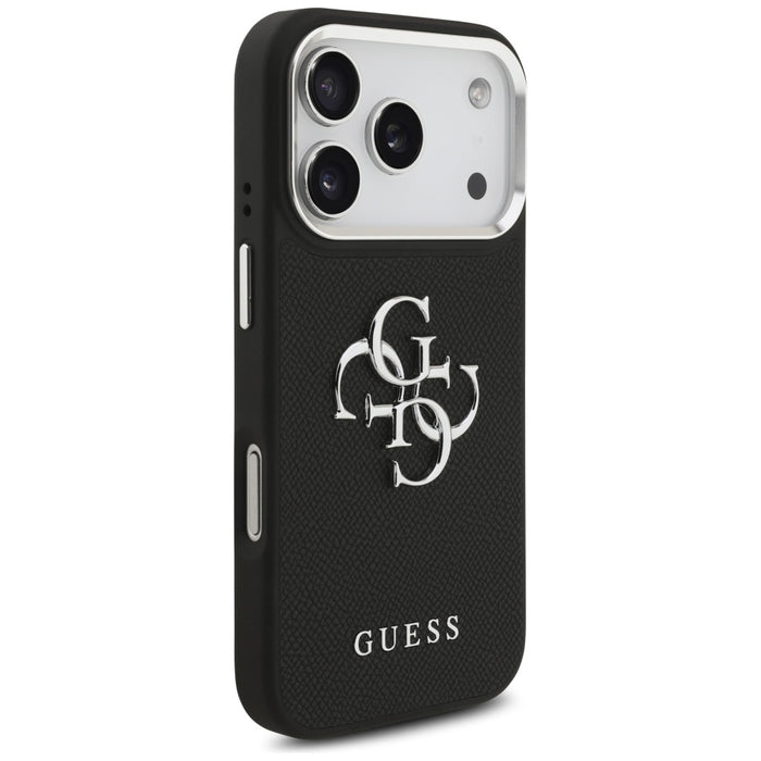 Guess Grained Big 4G Classic Logo case for iPhone 17 Pro - black