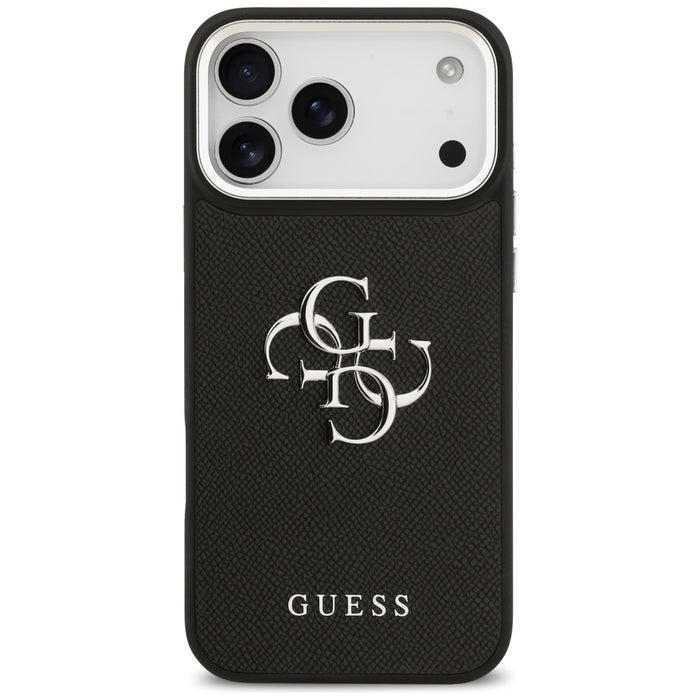 Guess Grained Big 4G Classic Logo case for iPhone 17 Pro Max - black