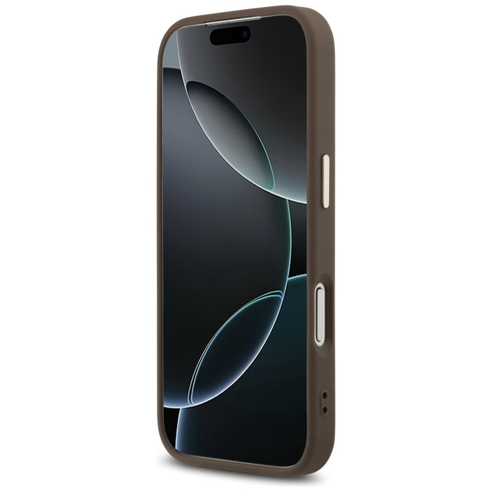 Guess 4G Big 4G Classic Logo Case for iPhone 17 Pro Max - Brown and Gold