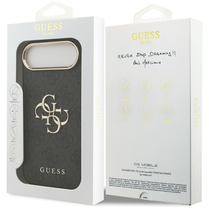 Guess 4G Big 4G Classic Logo Case for iPhone Air - Black and Gold