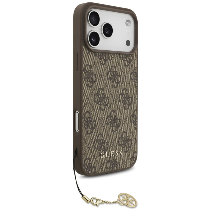 Guess 4G Charms Collection MagSafe case for iPhone 17 Pro Max - brown