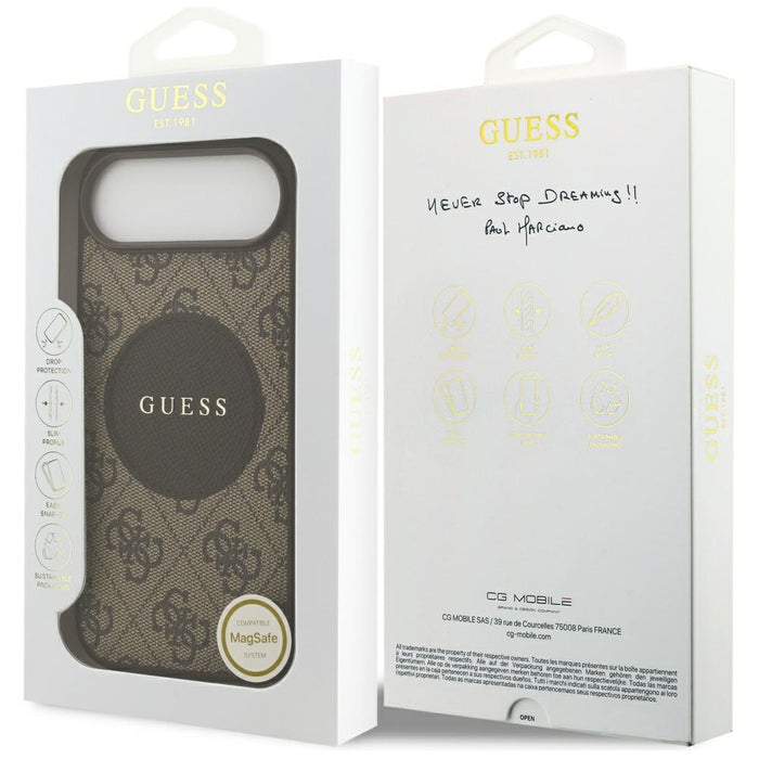 Guess 4G Circle Classic Logo MagSafe case for iPhone Air - brown