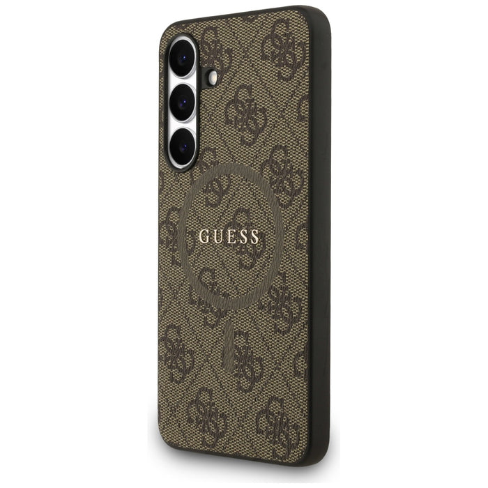 Guess 4G Ring Classic Logo MagSafe case for Samsung Galaxy S25 FE - brown