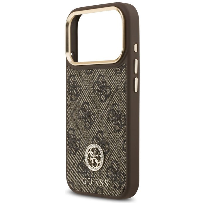 Guess 4G Strass Logo MagSafe case for iPhone 17 Pro - brown