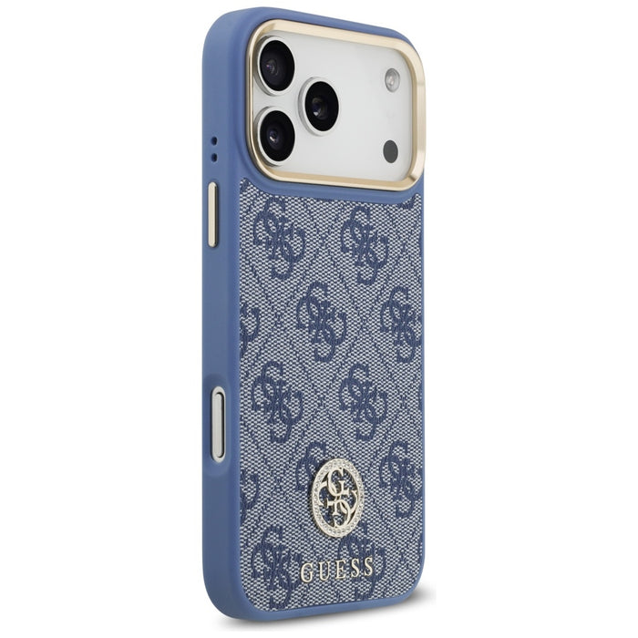 Guess 4G Strass Logo MagSafe Case for iPhone 17 Pro Max - Blue