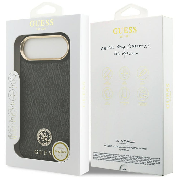 Guess 4G Strass Logo MagSafe case for iPhone Air - black