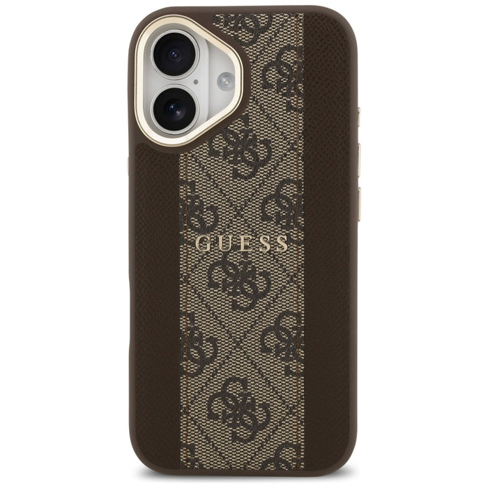 Guess 4G Stripe MagSafe case for iPhone 17 - brown