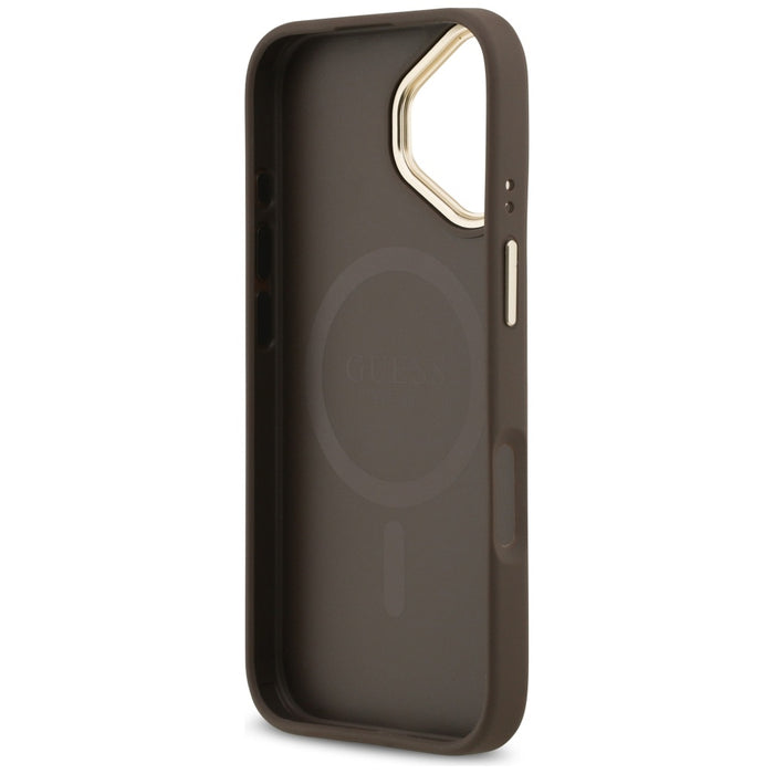 Guess 4G Stripe MagSafe case for iPhone 17 - brown