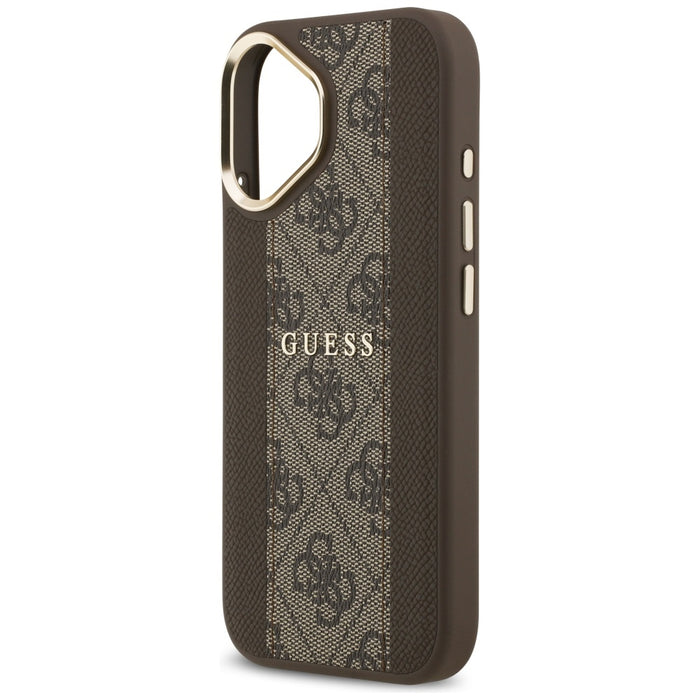 Guess 4G Stripe MagSafe case for iPhone 17 - brown