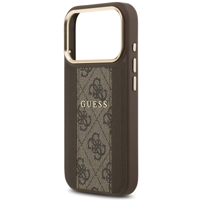 Guess 4G Stripe MagSafe case for iPhone 17 Pro - brown