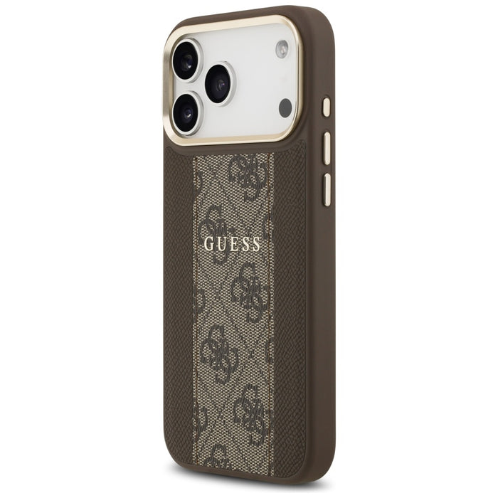 Guess 4G Stripe MagSafe case for iPhone 17 Pro Max - brown