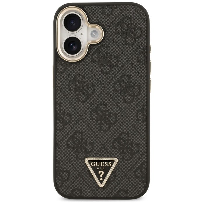 Guess 4G Triangle Logo MagSafe Case for iPhone 17 - Black and Gold