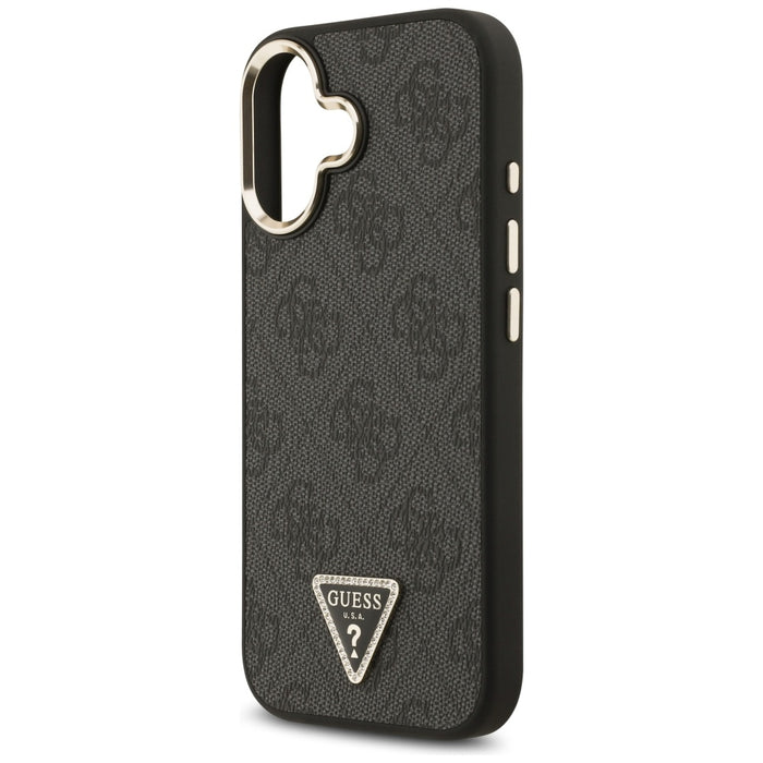 Guess 4G Triangle Logo MagSafe Case for iPhone 17 - Black and Gold