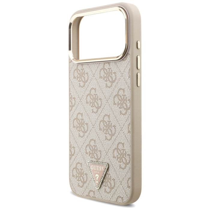 Guess 4G Triangle Logo MagSafe Case for iPhone 17 Pro Max - Rose Gold