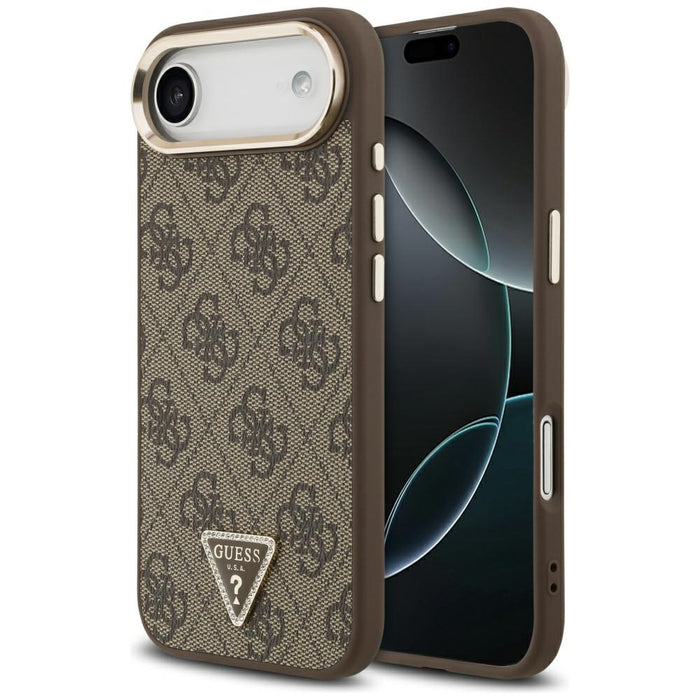 Guess 4G Triangle Logo MagSafe Case for iPhone Air Brown - Gold