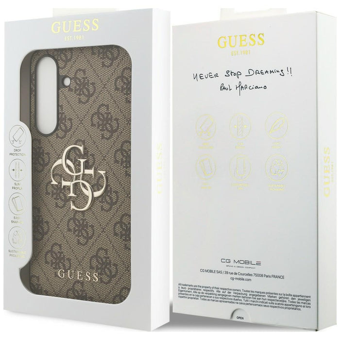 Guess Big 4G Classic Logo Case for Samsung Galaxy S25 FE - Brown
