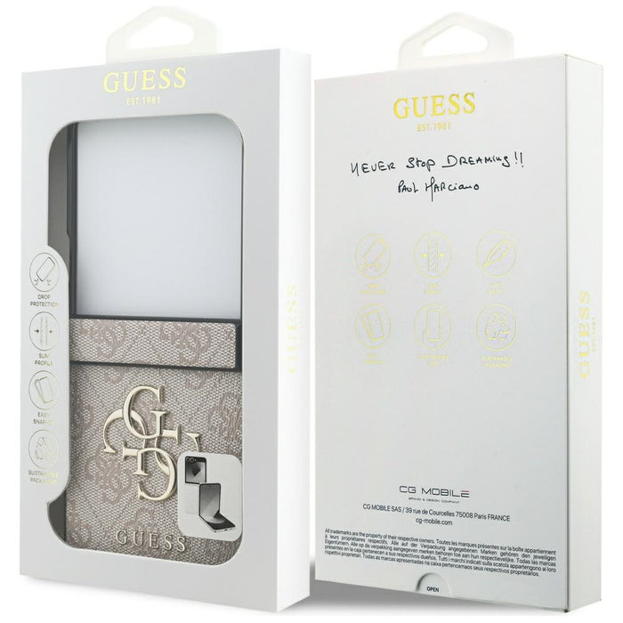 Guess Big 4G Logo Classic Logo Case for Samsung Galaxy Z Flip 7 - Pink