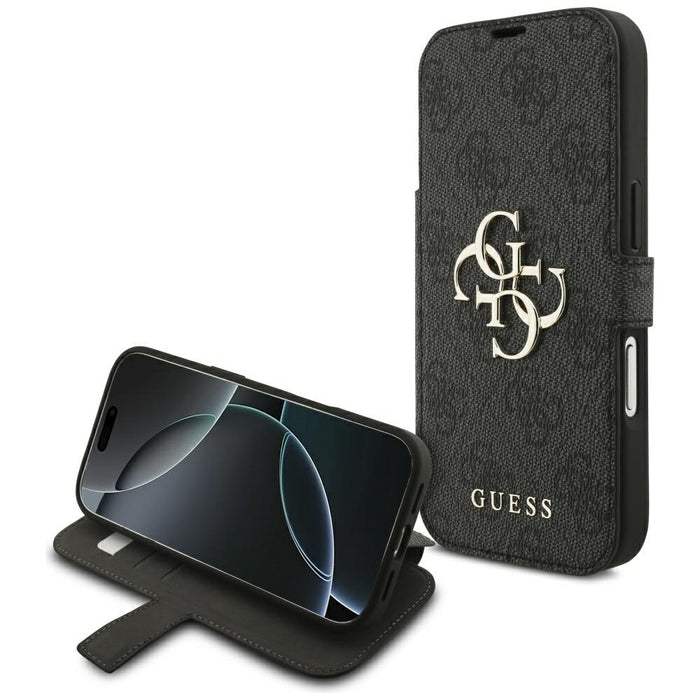 Guess Book 4G Metal Logo Case for iPhone 17 Pro - Black
