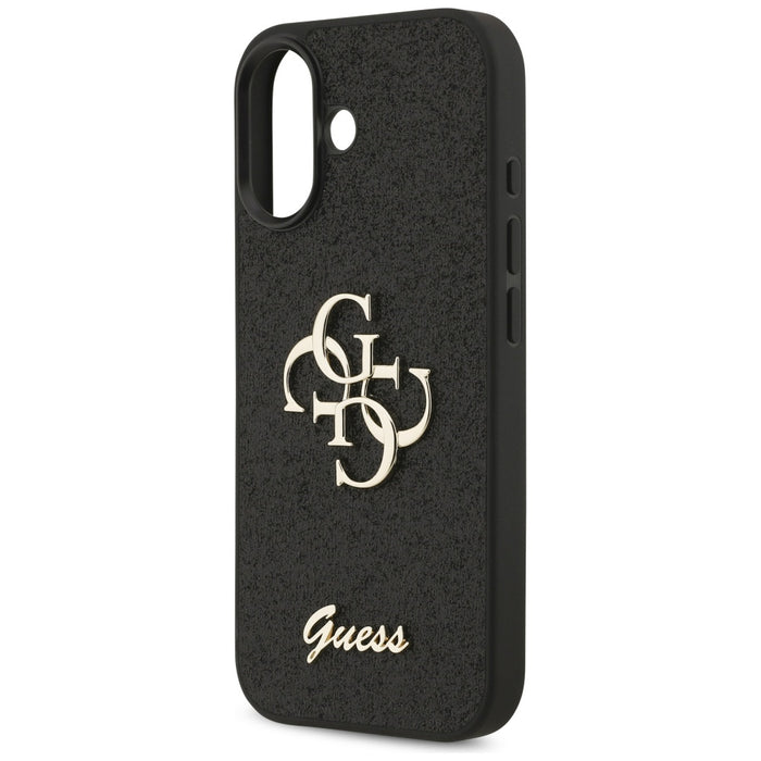 Guess Fixed Glitter Big 4G case for iPhone 17 - black
