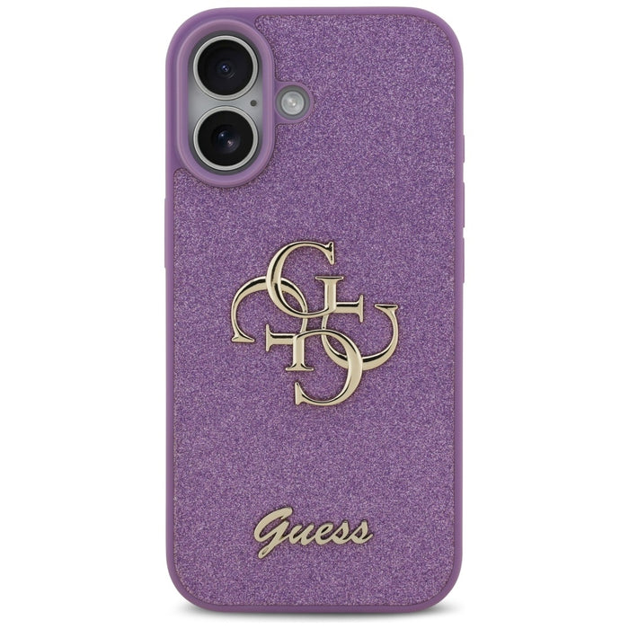 Guess Fixed Glitter Big 4G case for iPhone 17 - purple