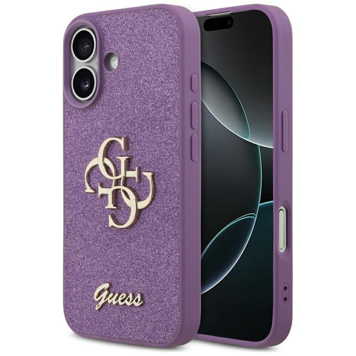 Guess Fixed Glitter Big 4G case for iPhone 17 - purple