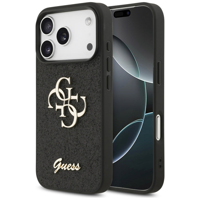 Guess Fixed Glitter Big 4G case for iPhone 17 Pro - black