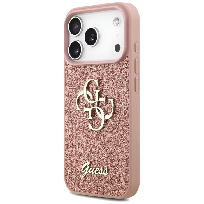 Guess Fixed Glitter Big 4G Case for iPhone 17 Pro - Pink