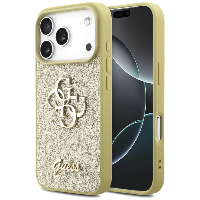 Guess Fixed Glitter Big 4G case for iPhone 17 Pro - gold