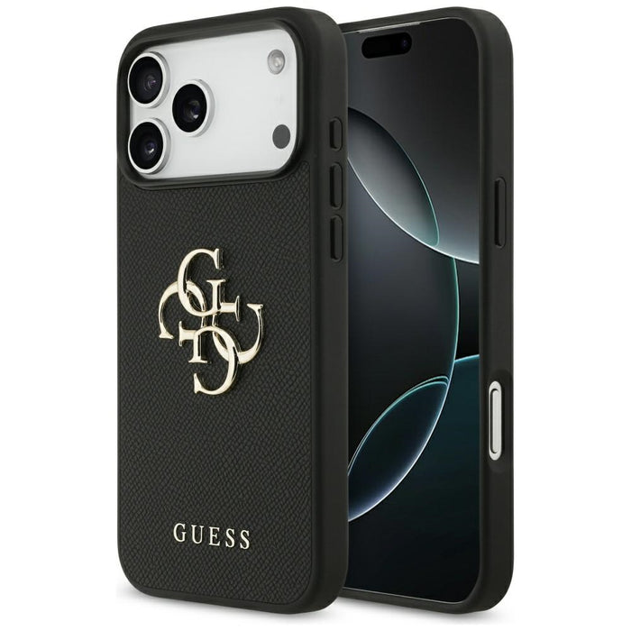 Guess Grained Big 4G &amp; Classic Logo case for iPhone 17 Pro Max - black