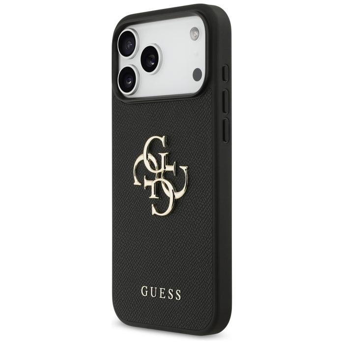 Guess Grained Big 4G &amp; Classic Logo case for iPhone 17 Pro Max - black