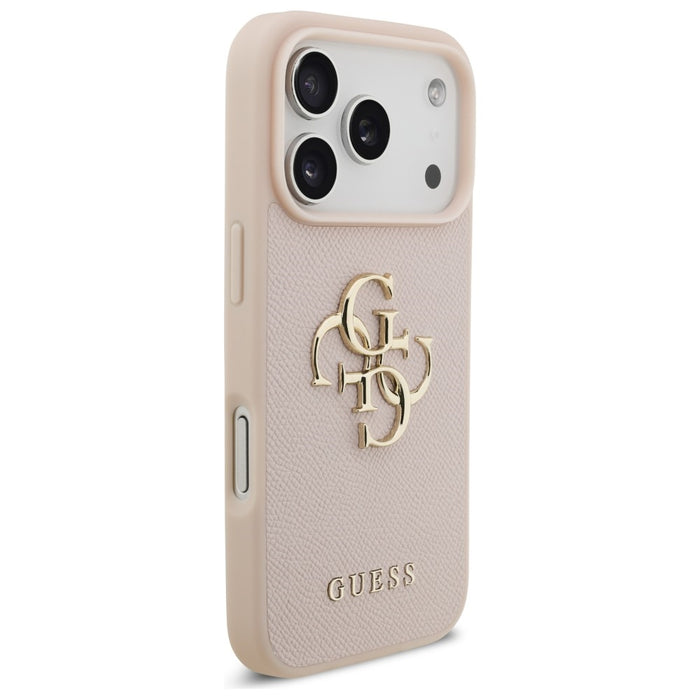 Guess Grained Big 4G &amp; Classic Logo iPhone 17 Pro Case - Pink