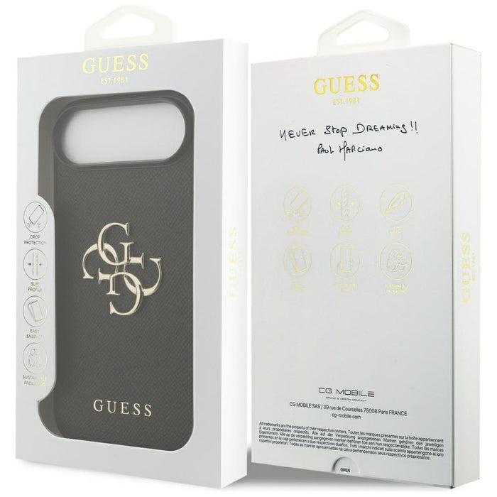 Guess Grained Big 4G &amp; Classic Logo case for iPhone Air - black