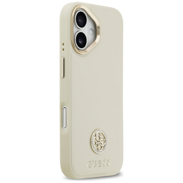 Guess Grained Strass Logo MagSafe case for iPhone 17 - beige