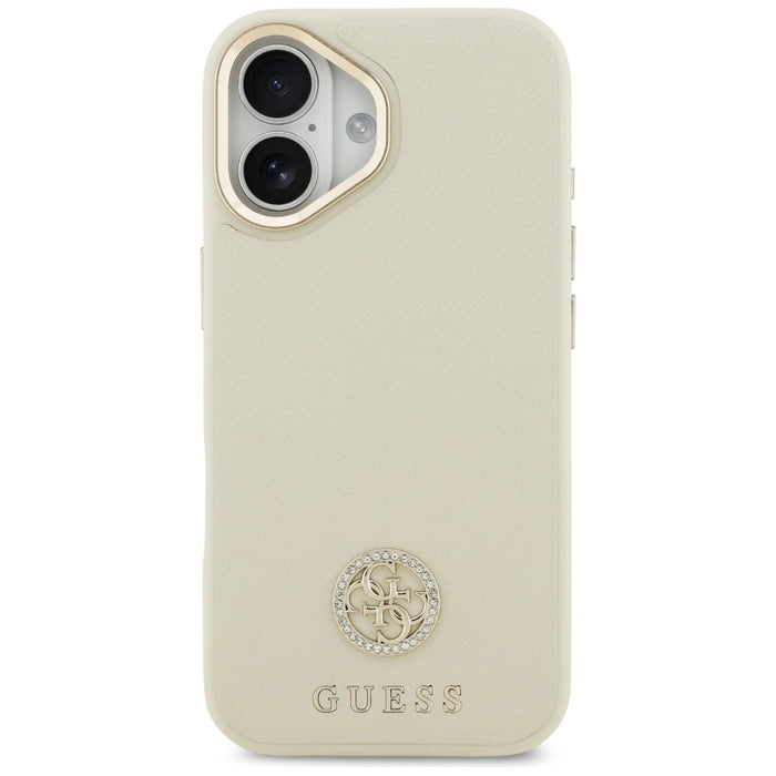 Guess Grained Strass Logo MagSafe case for iPhone 17 - beige