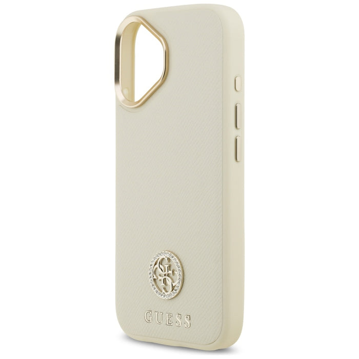 Guess Grained Strass Logo MagSafe case for iPhone 17 - beige